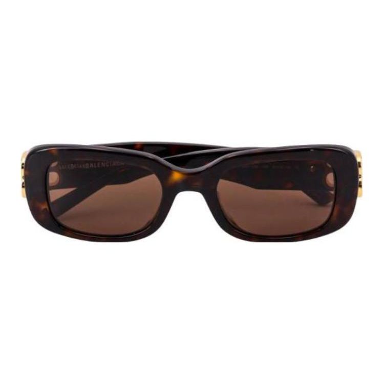 Balenciaga Side Logo Hollow Decoration Irregular Shape Sunglasses Women Sunglasses Brown 751515T00397623