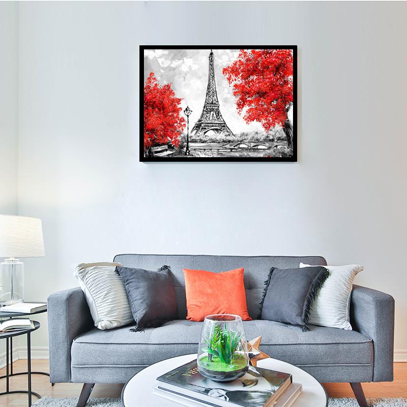 5D diamantová malba Londýn Street View Celý kruhový diamant vyšívaná mozaika drahokamu Krajina Obraz Řemesla Dárek