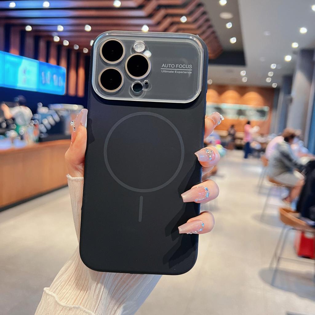 Compatible with IPhone 17, Large Window Liquid Silicone Full Coverage, Apple 16 Thin Circle Magnetic Charging Protective Case