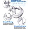 1/4 Inch Safety Chain Hooks, Clevis Slip Hook With Safety Latch, Grade 70 Forged Steel 12,600 Lb For Trailer Truck Transport Tow Winch Hook