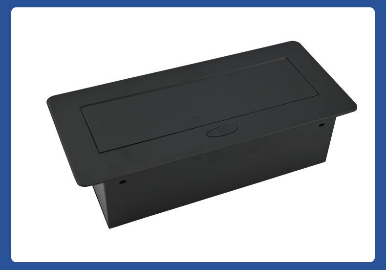 European Standard Desk Power Cord Box: Embedded, Flip-up Multi-functional Hidden Socket