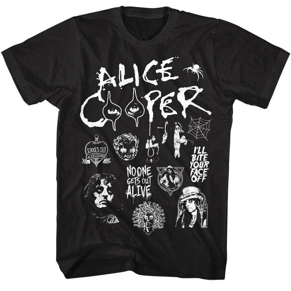 Alice Cooper Rock Collage Men s T Shirt 3XL