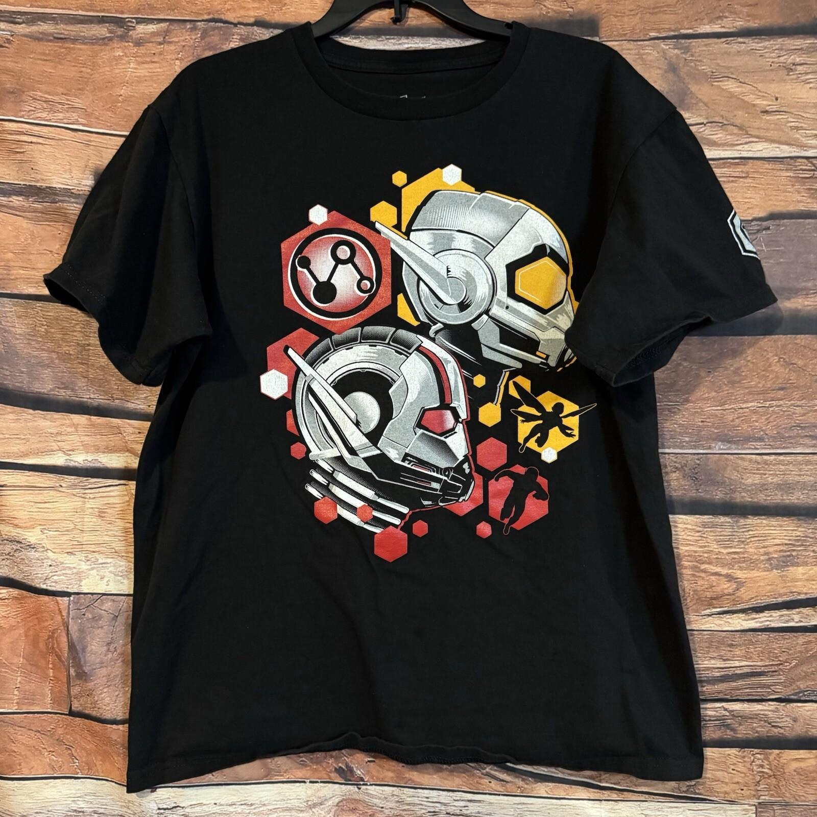 Marvel Ant-Man & The Wasp Movie Mens Large Black Graphic Comic Tee Unisex T-Shirt XXL
