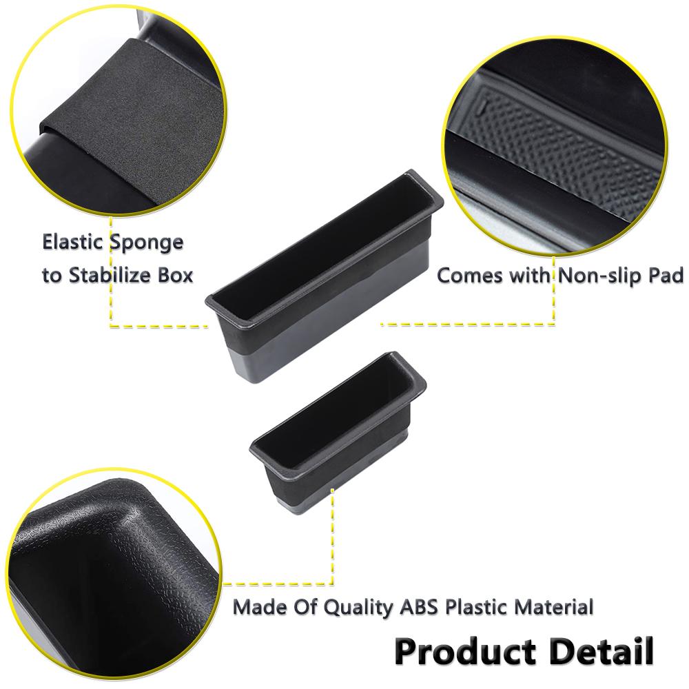 Front Passenger Grab Tray Organizer Door Handle Inserts Storage Box For Jeep Wrangler JK 4-door 2007-2010 Interior Accessories