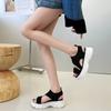 Platform Sandals Women Summer 2022 Fashion Open Toe Shoes Ladies Mesh Slip-on Comfortable Party Sandles