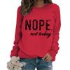 American European Cross Border Fashion Casual Women Long Sleeve Printed Slogan Sweatshirt