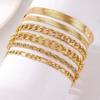 Simple Multi-layer Metal Blade Chain Bracelet Bohemian Fashion Layered Set Bracelet