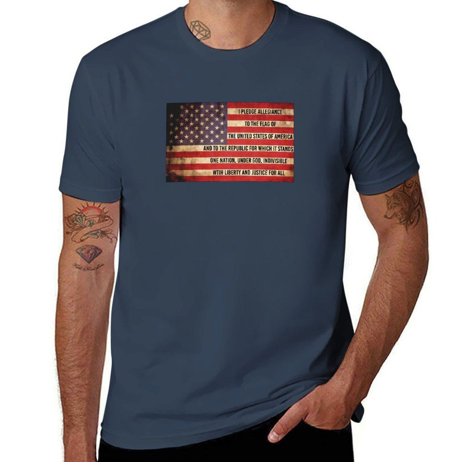 Pledge of Allegiance TShirt UV Sun Protection Tee Shirt S