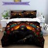 3pcs Reaper Pattern Duvet Cover Set - Machine Washable, Includes 1 Cover and 2 Pillowcases, No Core Included yy251013009