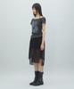 LALAFOX Mesh Layered Midi Skirt Black Br2Ws006