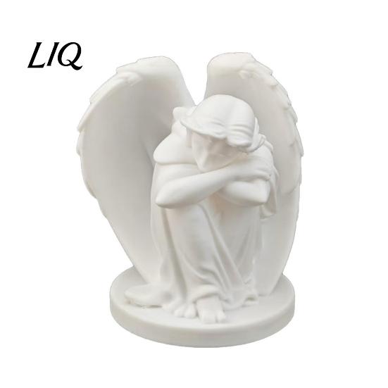Elegant Shelf Ornaments 3D Printed Sleeping Angel Ornament, Minimalist Figurine Desktop Small Healing Statues Decor, Aesthetic Sculpture for