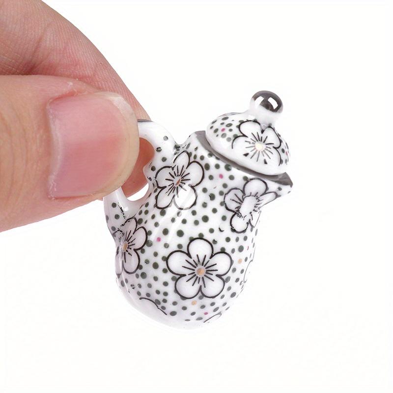 15ks Sada Mini Čajová Konvička Talířky Šálky Příslušenství Mini Keramické Nádobí Mikro Akvárium Krajina Terénní Úprava Ornament