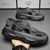 Summer Outer Sandals New Driving Breathable Outdoor Men's Shoes Bag Head Beach Cool Slippers Hollow Non-slip Hole Shoes