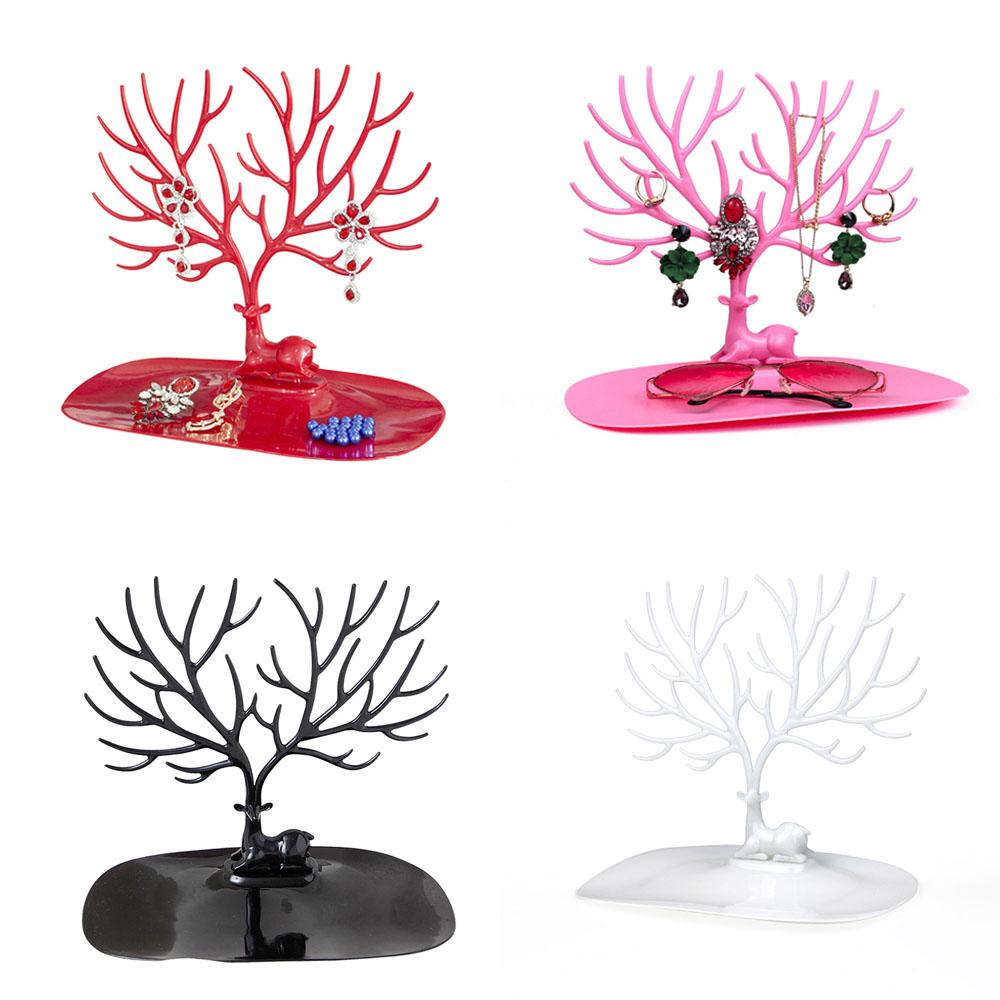 Tree Shape Deer Tray Hanger Ring Display Tools Jewelry Display Rack Jewelry Organizer Ornament