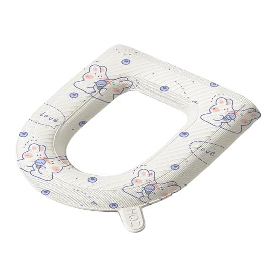 Toilet Seat Cartoon Pattern Tear-Off Easy Clean Non-Slip Cushion Pad Self-adhesive Toilet Seat Bathroom Toilet Seat Cover