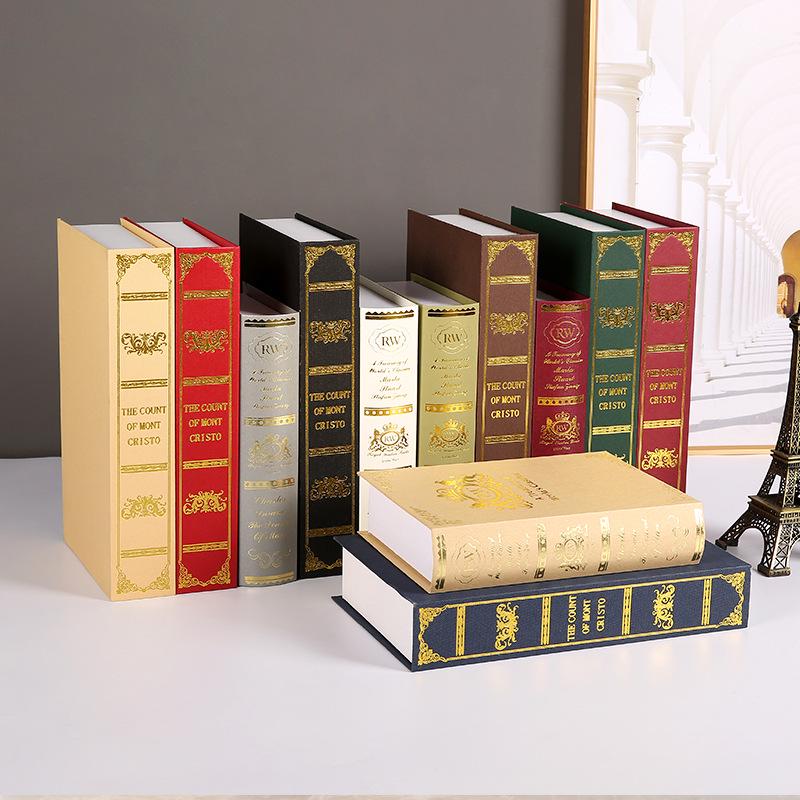 European Home Décor Soft Decoration Book - Indoor Cafe Photography Props Cardboard Craft Ornament Book