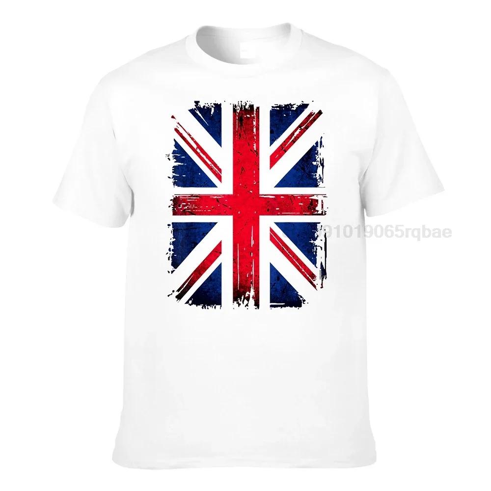 British Flag Tshirt Unisex Union Jack Tshirts Print Vintage Shirts Guys O Neck Tshirt Summer Tees Short Sleeve New Cotton Harajuku