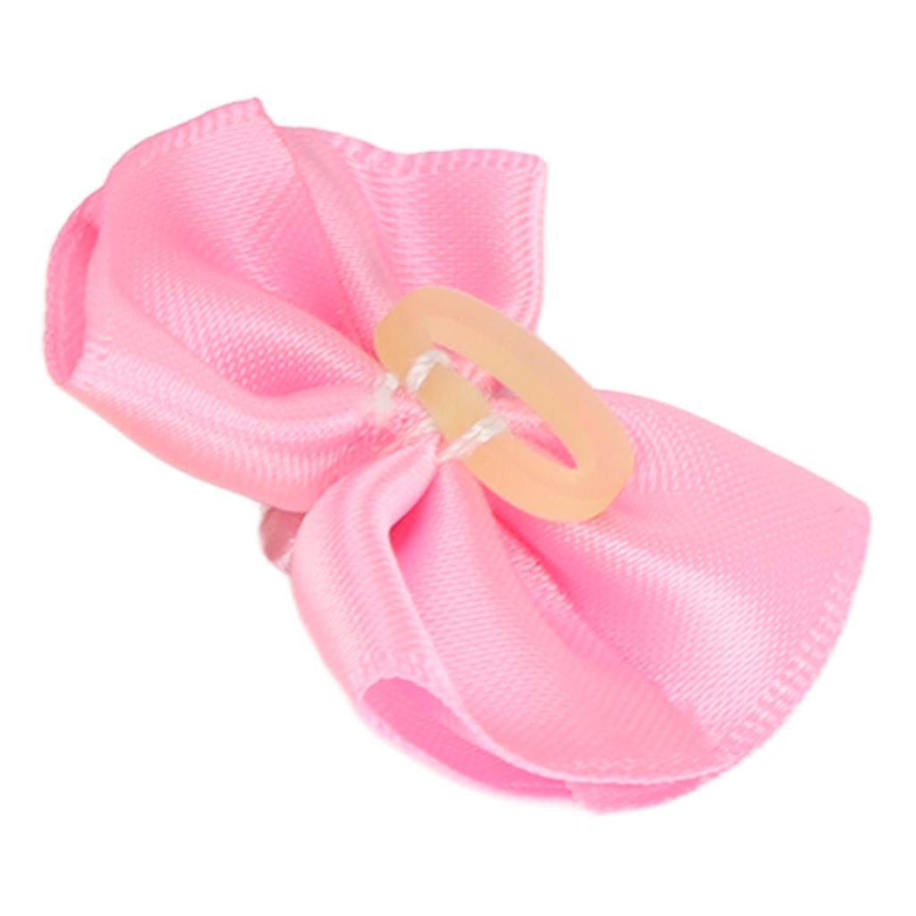 20pcs Pet Hair Bows Cute Mixed Colors Small Dog Topknots With Rubber Band For Puppy Cats Rabbits