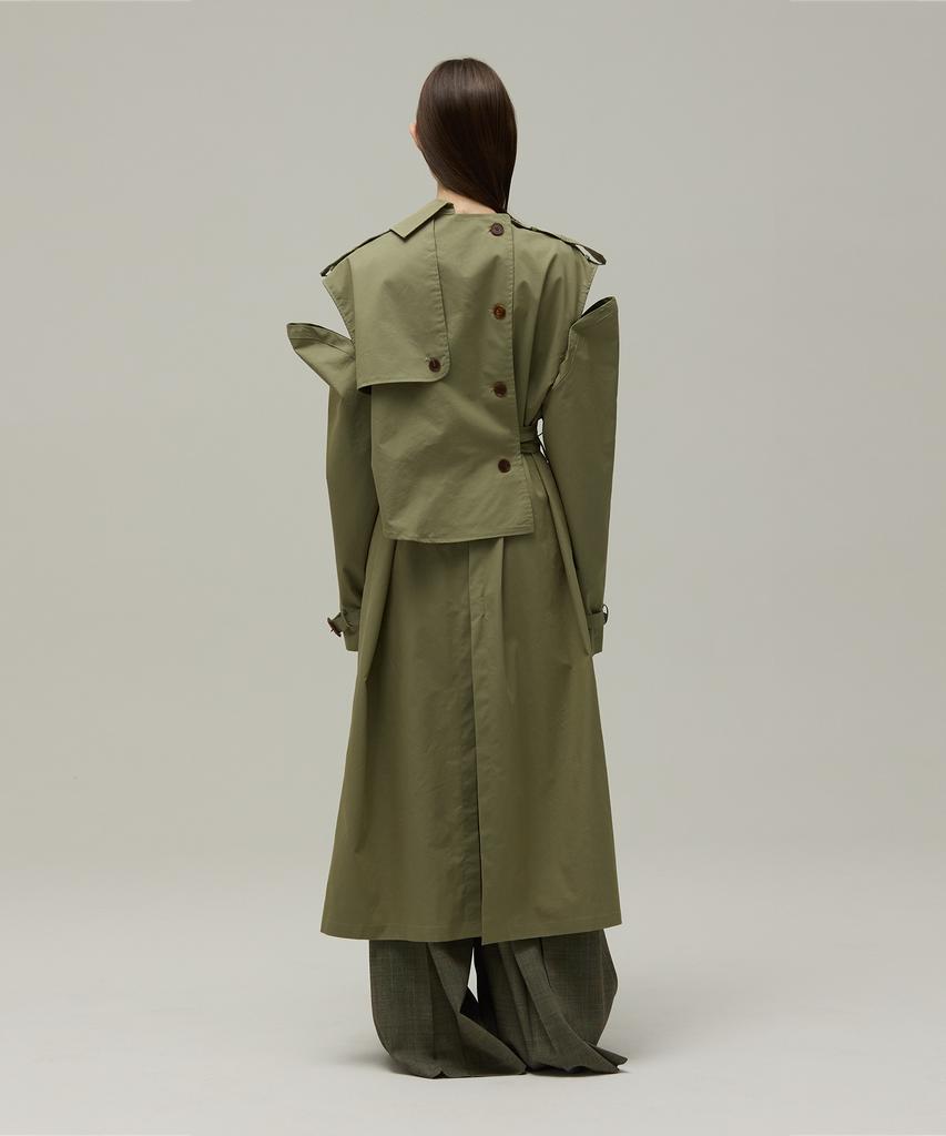 MMAM Off-Sleeve Origami Trench Coat