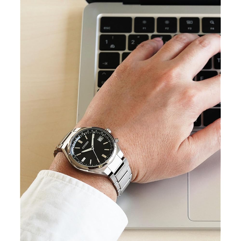Citizen Eco-Drive CB1160-55E Radio-Controlled Waterproof Lightweight Men's Analog Watch Silver Black