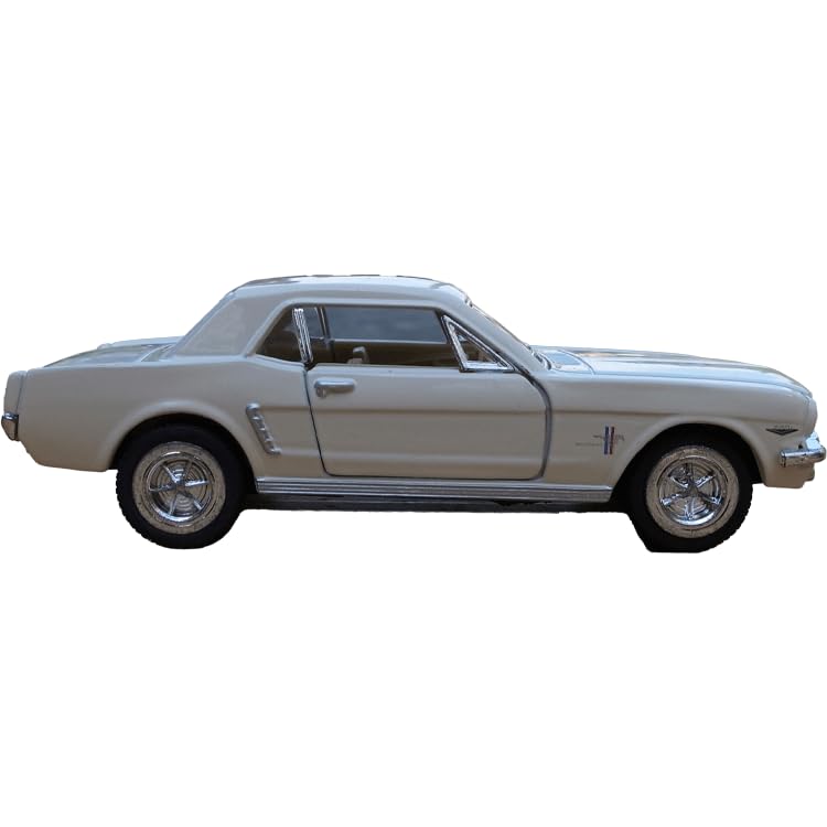 KINSMART Scale 1964 Ford Mustang Diecast Model White 1/34 Car,