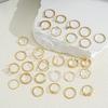 28pcs/set Gold Ring Set Simple  Heart Wave Rings for Women Accessories Jewelry