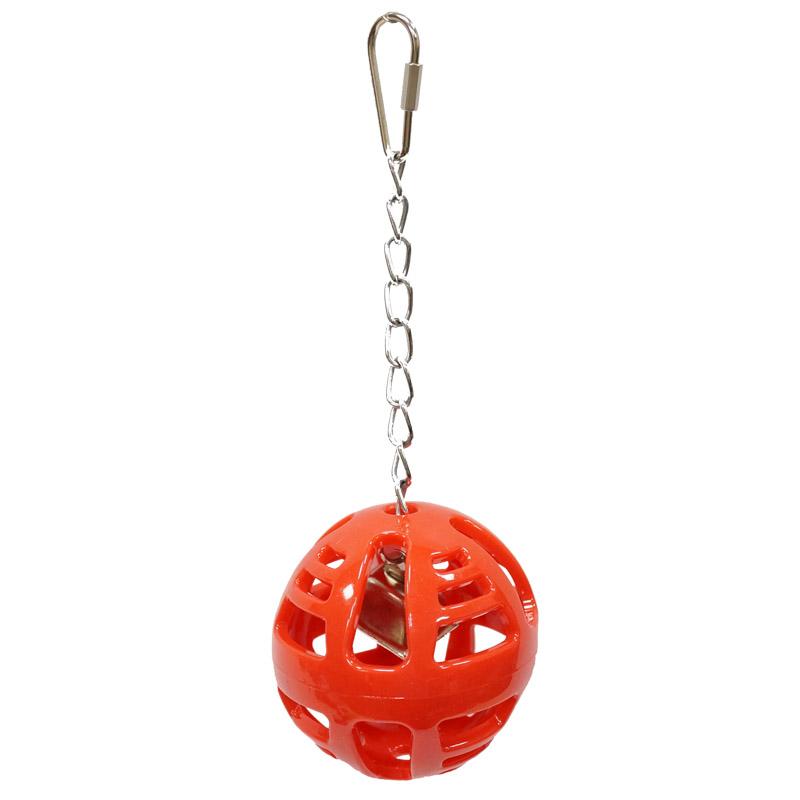 Caitec Bird Toys Soft Foraging Ball with Bell Bite Resistant Foraging Bird Toy for Small or Medium Parrots