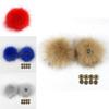 Luxurious Diy Women Faux Raccoon Fur Pom Poms Ball For Knitting Beanie Hats