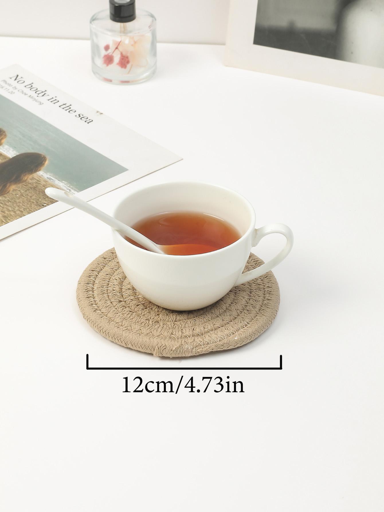 

Простая хлопковая плетеная подставка под чашку ручной работы, подушка для чашки в богемном стиле, нескользящий коврик для чашки, украшение для спальни, домашний декор