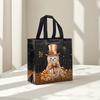 8/32pcs black Christmas gift bag with handle,party hand-held gift bag, party gift bag, shopping mall bag, holiday party gift bag