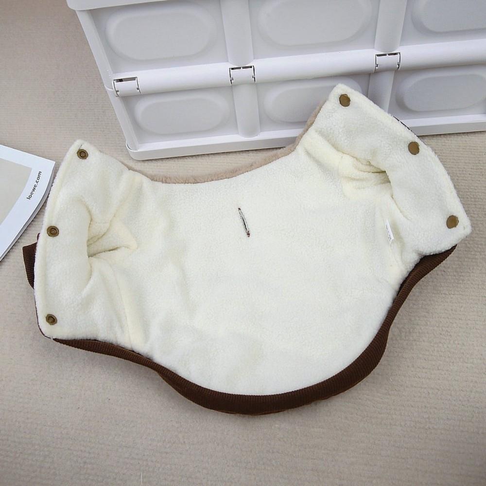 Windproof Dog Hiking Jacket Plush Dog Bodysuit Fashion Pet Clothes for Small Medium Dog