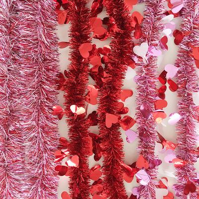 Valentine's Day Decoration Red Bar Love Pink Heart Latte Top Valentine's Day Confession Love Atmosphere Party DIY Decorations
