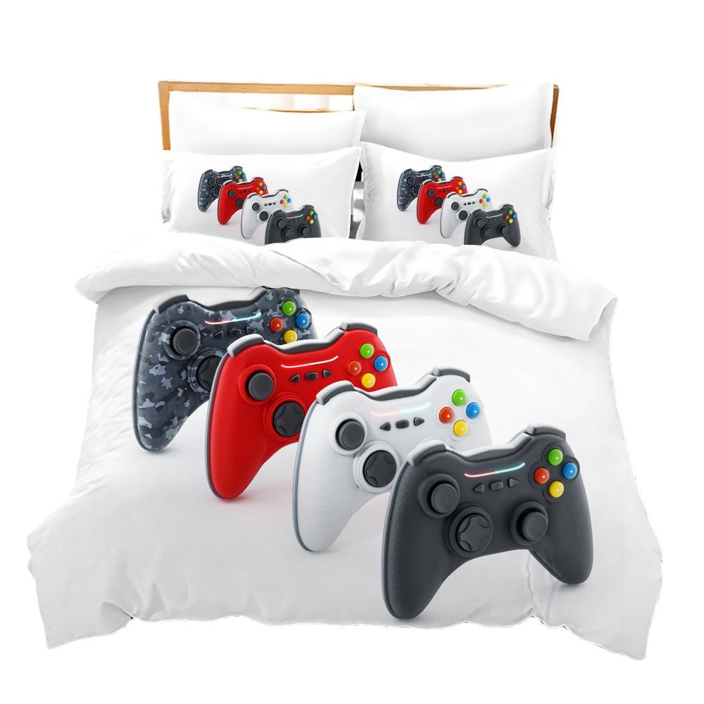 Gamer Duvet Cover For Kids,Twin Size,Teens Gaming Bedding Set For Boys And Girls,Video Games Comforter Cover,Gamepad Quilt Cover
