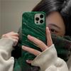 Fashion Solid Color The Puffer Case For iPhone 14 13 12 11 Pro Max 14ProMax 13Pro Silk Wrinkle Green Soft Phone Cover Case