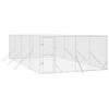 VidaXL Outdoor Dog Kennel Silver 4x8x2 M Galvanized Steel 3190456