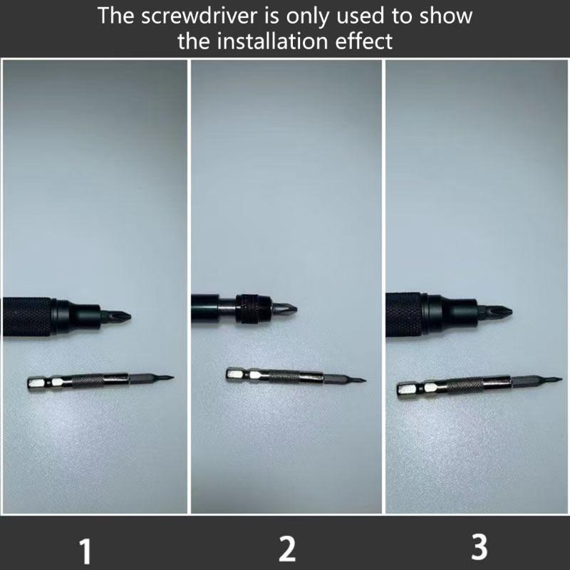 2Pcs Hex Shank Magnetic Converter for 6.35mm 1/4Inch Screwdriver Insert Bit Adapter To 4mm Bit Shape Socket Holder Tool