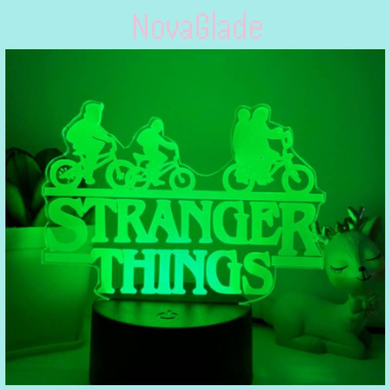 Stranger Things 3D LED noční světlo se 16 barvami na dálkové ovládání pro dekoraci dětského pokoje