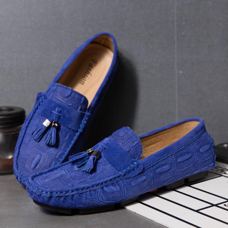 Marke Herren Quasten Mokassins zum Autofahren Bequeme Slipper Loafer Schuhe Herren Freizeitschuhe Leder Allround Loafer Büroschuhe Mann