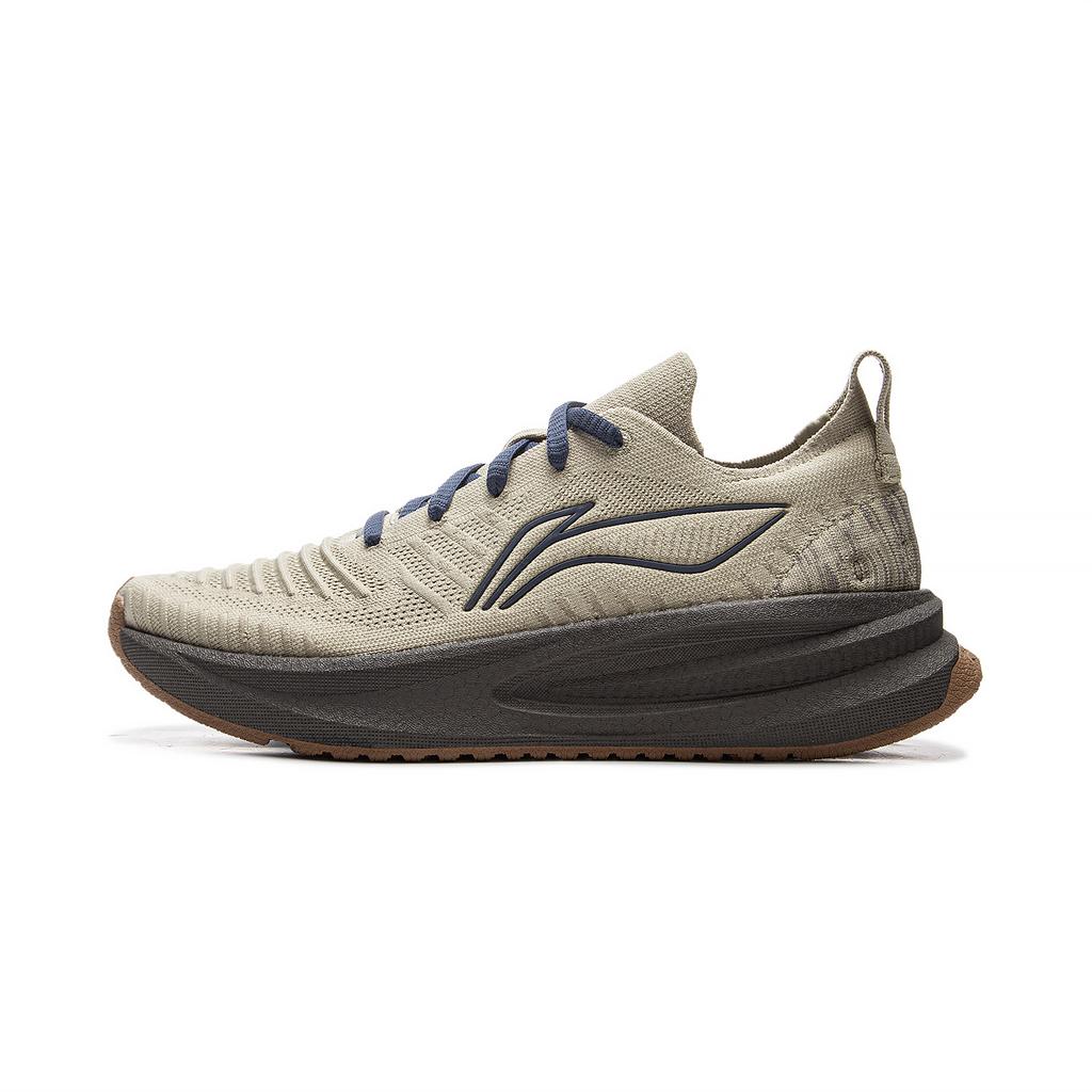 New LiNing Comfortable Cushioning Slip Resistant Abrasion Resistant Breathable Low Top Casual Running Shoes Men's Gray Blue ARSU065-1