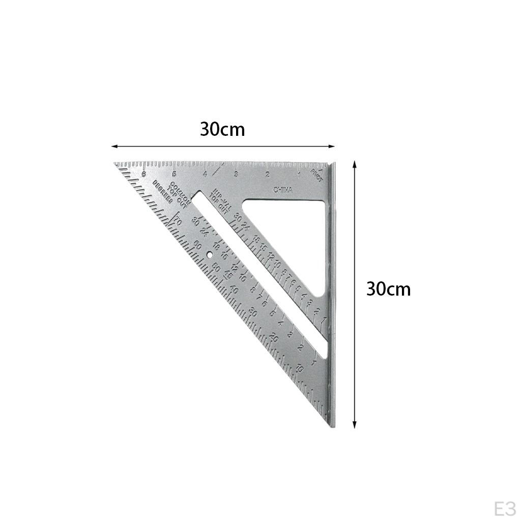 inch Degree Carpenter Triangle Ruler Comfortable to Resistant Easy Carry Professional Multiple