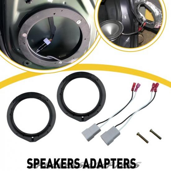 2pcs Door Upgrade Speaker 6.5  Spacer Harness Adapter Fit Honda Odyssey 2011-UP