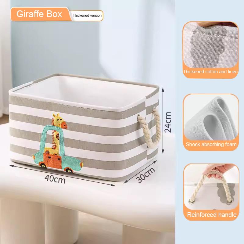 Folding Storage Basket Linen Storage Fabric Wardrobe Office Bedroom Closet Toys Laundry Basket With Handle Storage Organizer New