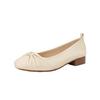 Mary Jane Single Shoes Women's Low-heeled Grandma Shoes, Shallow Mouth and a Sweet Pedal with Skirts, Autumn New Thick-heeled Doudou Shoes