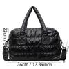 Luxury Fluffy Tote Bags Solid Color Quilted Shoulder Bag Large Capacity Handbags Women