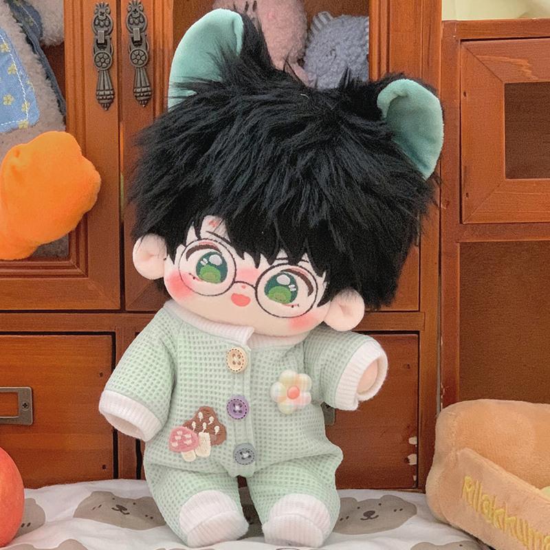 20cm Kawaii Plush Cotton Doll Idol Stuffed Star Figure Toys Signs Anime Magician Glasses Fat Body Doll Can Change Clothes Gifts