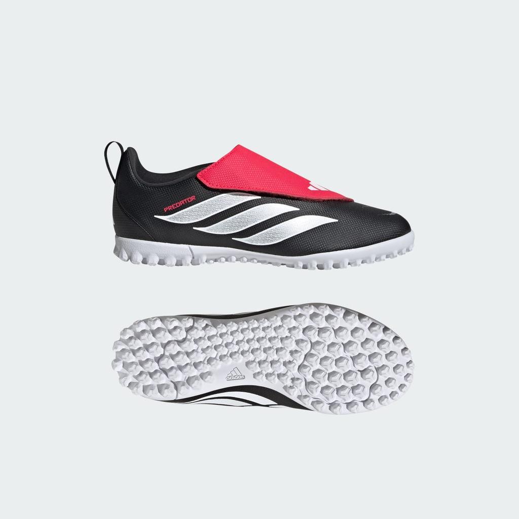 adidas PREDATOR CLUB Fold-Over Tongue Turf Football Kids KI8867 Kids' Performance Sports Shoes Core Black / Cloud White / Lucid Red