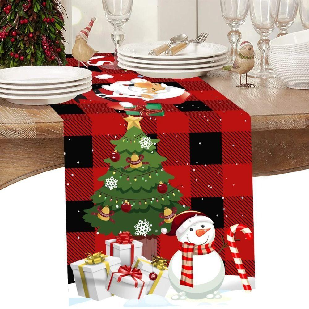 Xmas Party Christmas Table Runner New Year Christmas Tablecloth New Table Cover  Party Ornament