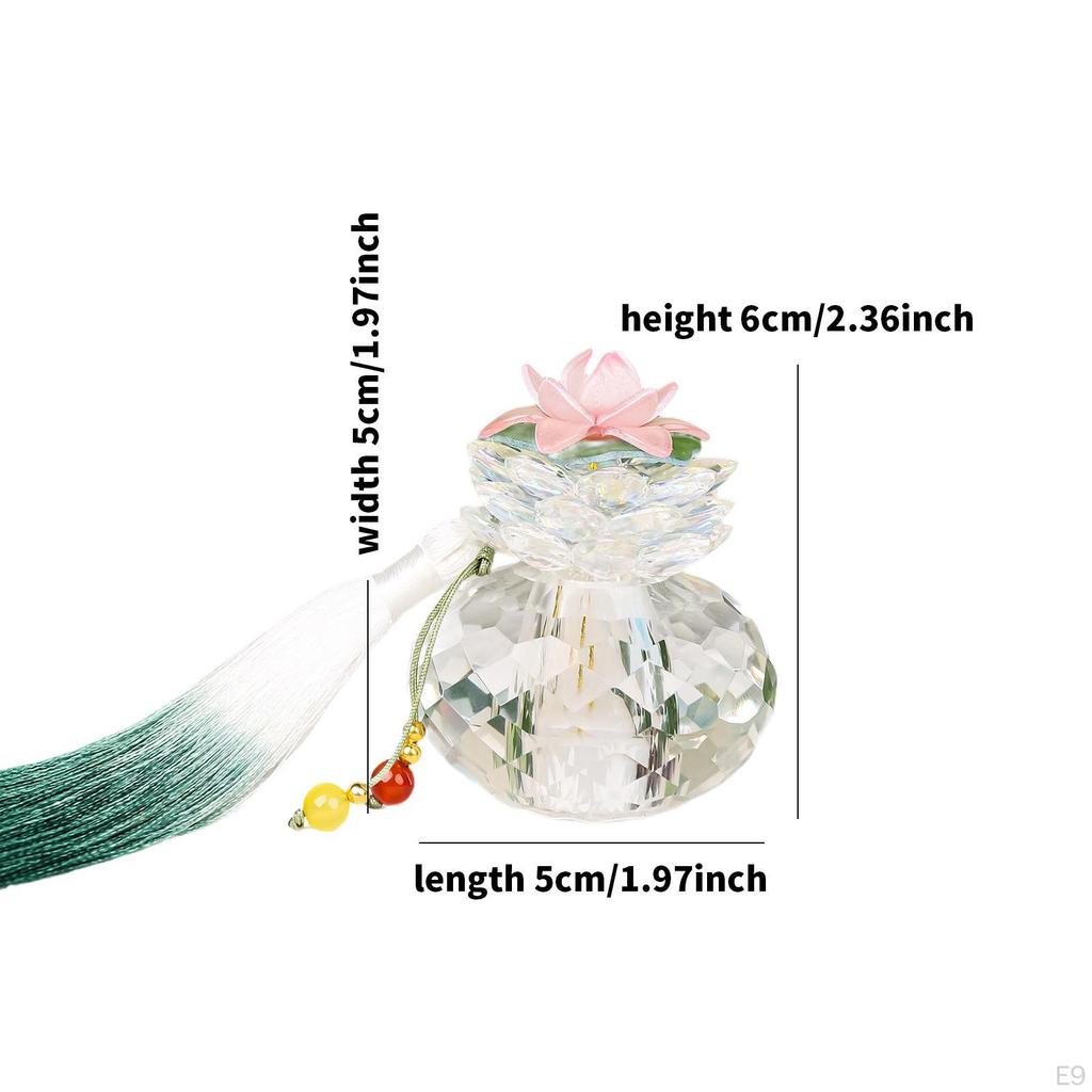 Car Dashboard Accessory with Crystal Floral Ornament