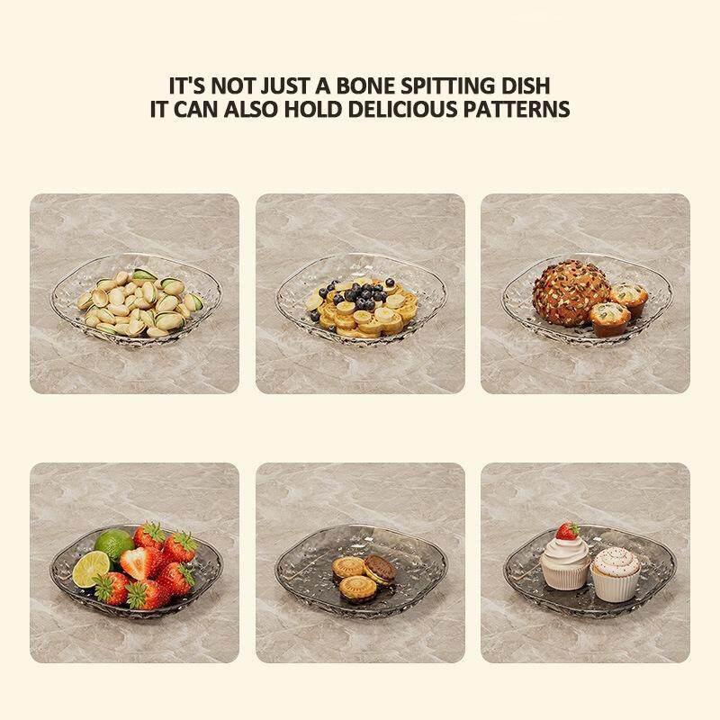 8PCS Set Snack Bowls Fruit Plate Bone Spitting Dish Candy Dessert Plates Lightweight Serving Tray For Everyday Meals Party
