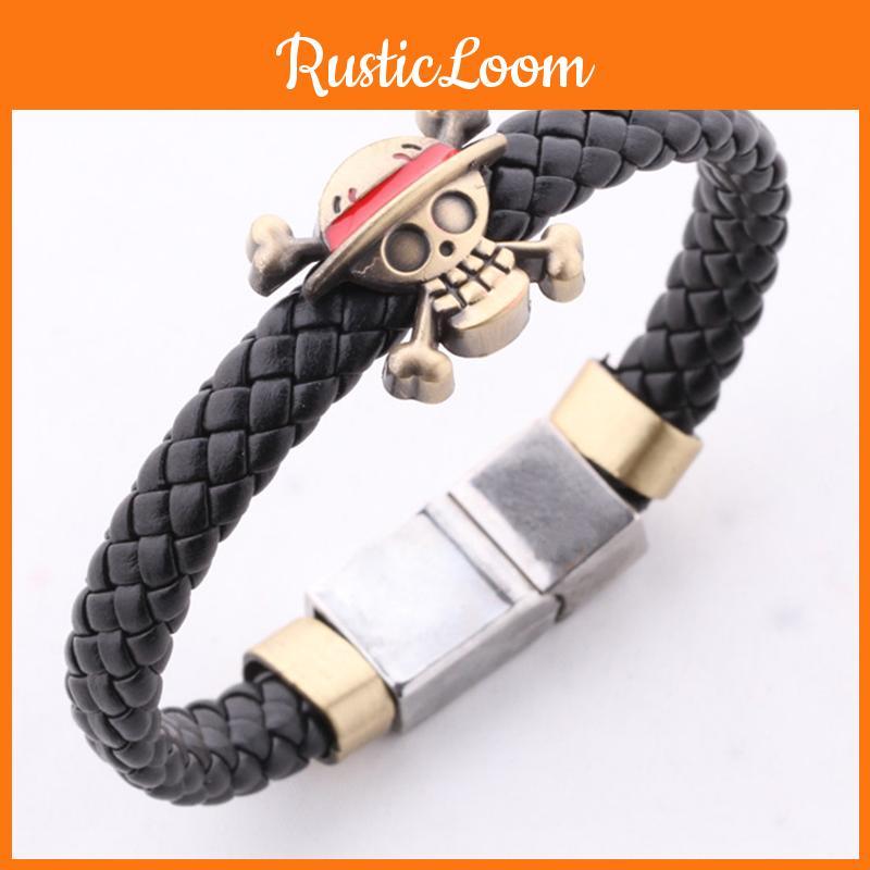 Anime New Cosplay One Piece Luffys Straw Hat Metal Necklacebracelet Pendant